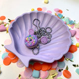 Jewellery Gift Set - Clip On Earrings and Donut Necklace