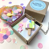 Jewellery Gift Set - Stud Earrings and Icypole Necklace