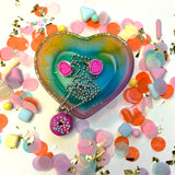 Jewellery Gift Set - Clip On Earrings and Donut Necklace