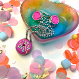 Jewellery Gift Set - Clip On Earrings and Donut Necklace