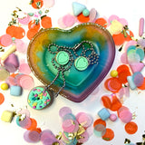 Jewellery Gift Set - Clip On Earrings and Donut Necklace