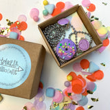 Jewellery Gift Set - Clip On Earrings and Donut Necklace