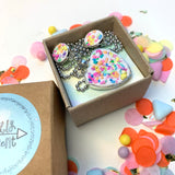 Jewellery Gift Set - Clip On Earrings and Love heart Necklace