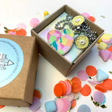 Jewellery Gift Set - Clip On Earrings and Love heart Necklace