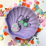 Jewellery Gift Set - Clip On Earrings and Love heart Necklace