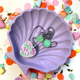 Jewellery Gift Set - Clip On Earrings and Donut Necklace