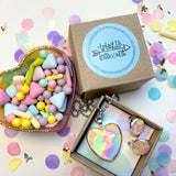 Jewellery Gift Set - Clip On Earrings and Love heart Necklace