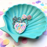 Jewellery Gift Set - Clip On Earrings and Love heart Necklace