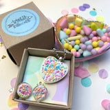 Jewellery Gift Set - Clip On Earrings and Love heart Necklace