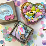 Jewellery Gift Set - Clip On Earrings and Icypole Necklace