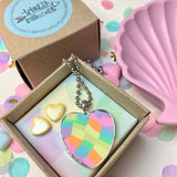 Jewellery Gift Set - Stud Earrings and Love heart Necklace