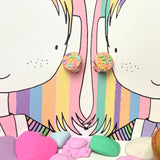 Clip On Polymer Clay Earrings