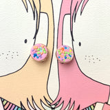 Clip On Polymer Clay Earrings