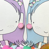 Clip On Polymer Clay Earrings