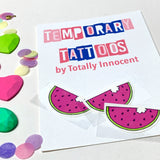 WATERMELON Temporary tattoos.FREE POST in Australia