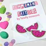 WATERMELON Temporary tattoos.FREE POST in Australia