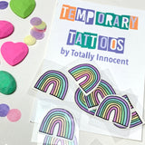 RAINBOW Temporary tattoos. FREE POST in Australia