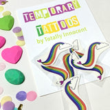 RAINBOW SWIRL Temporary tattoos.FREE POST in Australia
