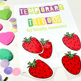 STRAWBERRY Temporary tattoos.FREE POST in Australia
