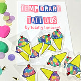 ICECREAM Temporary tattoos.FREE POST in Australia