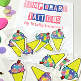 ICECREAM Temporary tattoos.FREE POST in Australia