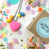 Gem Love Heart Charm Necklace