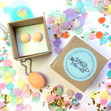 Jewellery Gift Set - Macaron Stud Earrings and Gemstone Necklace