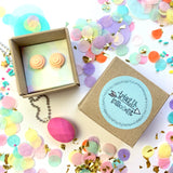 Jewellery Gift Set - Macaron Stud Earrings and Gemstone Necklace