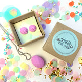 Jewellery Gift Set - Macaron Stud Earrings and Gemstone Necklace