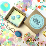Jewellery Gift Set - Macaron Stud Earrings and Gemstone Necklace