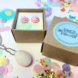 Jewellery Gift Set - Macaron Stud Earrings and Gemstone Necklace
