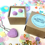 Jewellery Gift Set - Macaron Stud Earrings and Gemstone Necklace