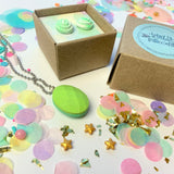 Jewellery Gift Set - Macaron Stud Earrings and Gemstone Necklace