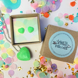 Jewellery Gift Set - Gem Stud Earrings and Love Heart Gemstone Necklace