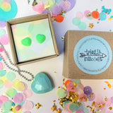 Jewellery Gift Set - Gem Stud Earrings and Love Heart Gemstone Necklace