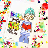 Illustration Print - Reading Offers Endless Possibilities