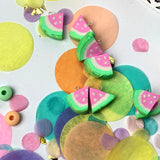 Polymer Clay WATERMELON Earrings