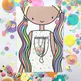 Jewellery Gift Set - HEART NECKLACE & FLOWER DANGLES SET