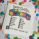 Christmas Card- Dear Santa....