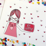 Illustration Print - Be Happy