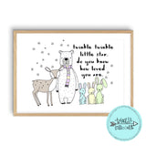 Digital Download Illustration Print - Twinkle Twinkle