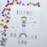Illustration Print - Believe In Yourself Unstoppable