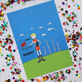 Illustration Print -  A4 AFL Football  Print