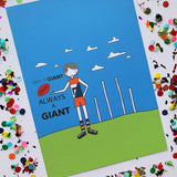 Illustration Print -  A4 AFL Football  Print