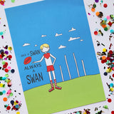 Illustration Print -  A4 AFL Football  Print