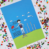 Illustration Print -  A4 AFL Football  Print