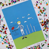 Illustration Print -  A4 AFL Football  Print