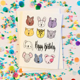 Animal Card Happy Birthday