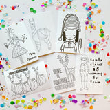 CHRISTMAS DIY Postcards - Colour them, Write on Them, Post Them!!