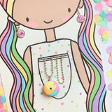 Jewellery Gift Set - DONUT NECKLACE & DANGLE EARRING SET